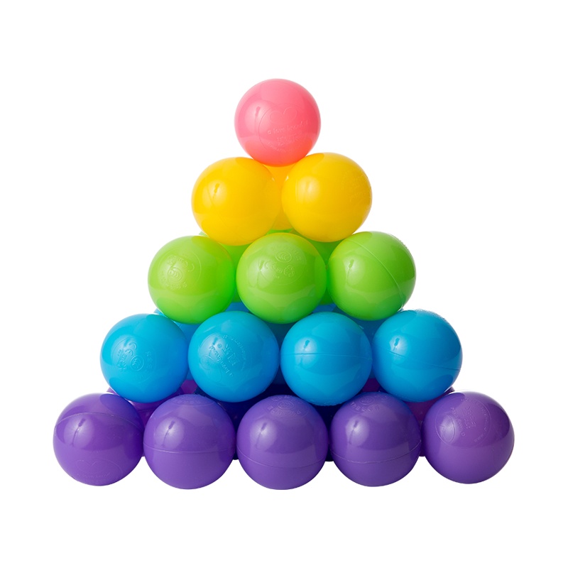 澳乐海洋球 彩色球加厚波波池小球池室内宝宝婴儿童玩具球五彩系海洋球装6.5cm 100个装