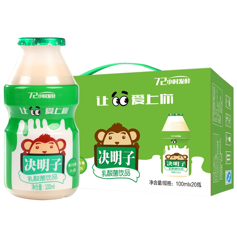宜养 决明子发酵型乳酸菌饮品 100ml*20瓶 礼盒装 原味酸奶饮品