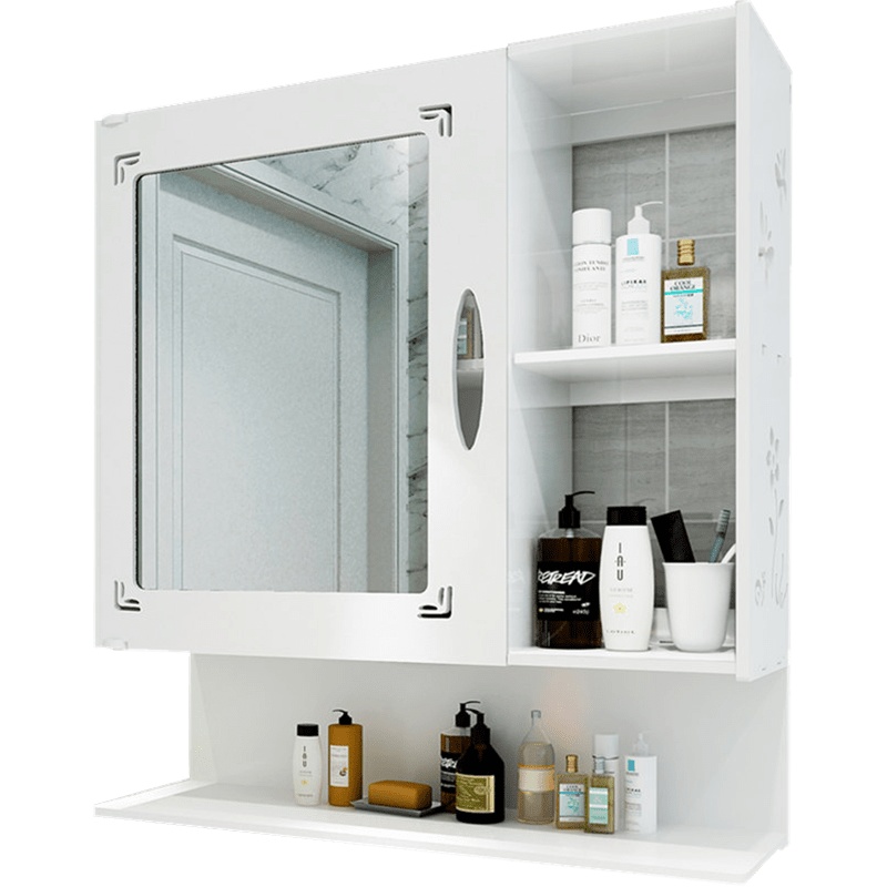 古达免打孔浴室镜柜卫生间吊壁柜洗漱台墙上置物架厕所挂墙式带镜子箱
