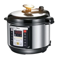 美的（Midea）电压力锅 一锅双胆6L大容量智能预约高压饭锅多功能饭煲煮饭煲汤压力锅PCS6001P（商场同款）浅灰色