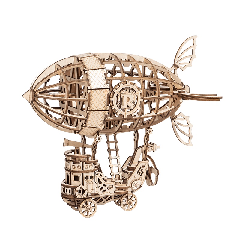 若态若来拼图立体3d模型成年木质拼装减压diy手工生日礼物玩具 风·翼—飞艇