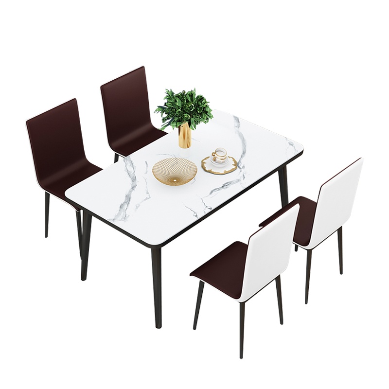 DXBG餐桌椅组合长方形4人6人餐厅家用简约现代小户型吃饭桌子洽谈桌椅