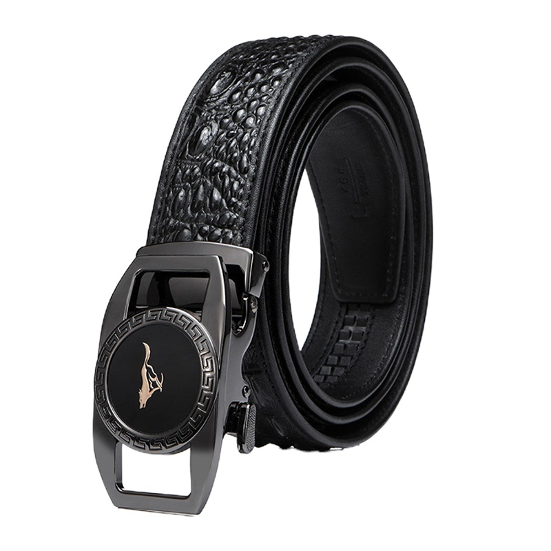 七匹狼(SEPTWOLVES)男士皮带绅士儒雅头层牛皮鳄鱼纹男士腰带男商务休闲皮精美礼盒送礼自用送父亲送男友生日礼物