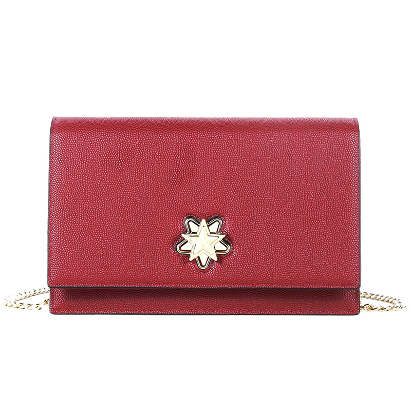 啄木鸟链条包斜挎单肩包女新款时尚韩版小方包简约斜挎小包女红色