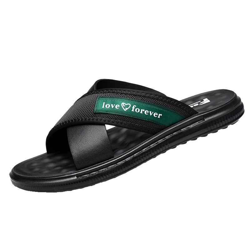 牧伦奴仕(MULUNUSHI)新款拖鞋男士凉鞋夏季透气沙滩鞋凉拖鞋凉拖露趾鞋二层牛皮(除牛反绒)韩版男鞋潮黑56771