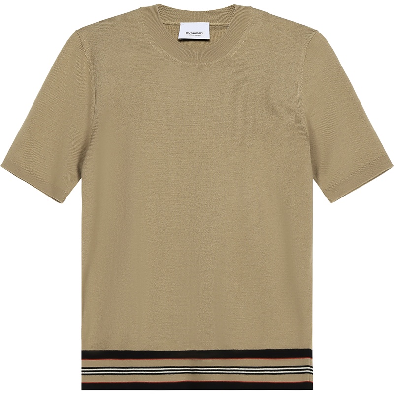 BURBERRY 博柏利 女款 羊毛圆领短袖针织衫羊毛衫 80105921