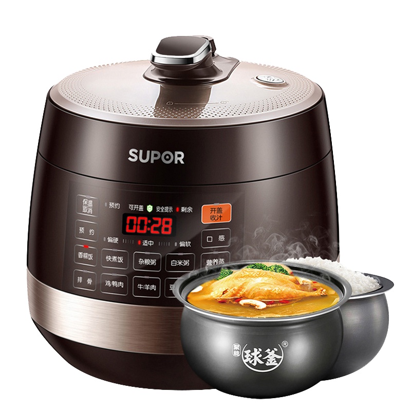 苏泊尔(SUPOR) 电压力锅 SY-60YC8001Q 6升大容量双胆球釜高压饭煲电饭锅电饭煲多用途锅电高压锅