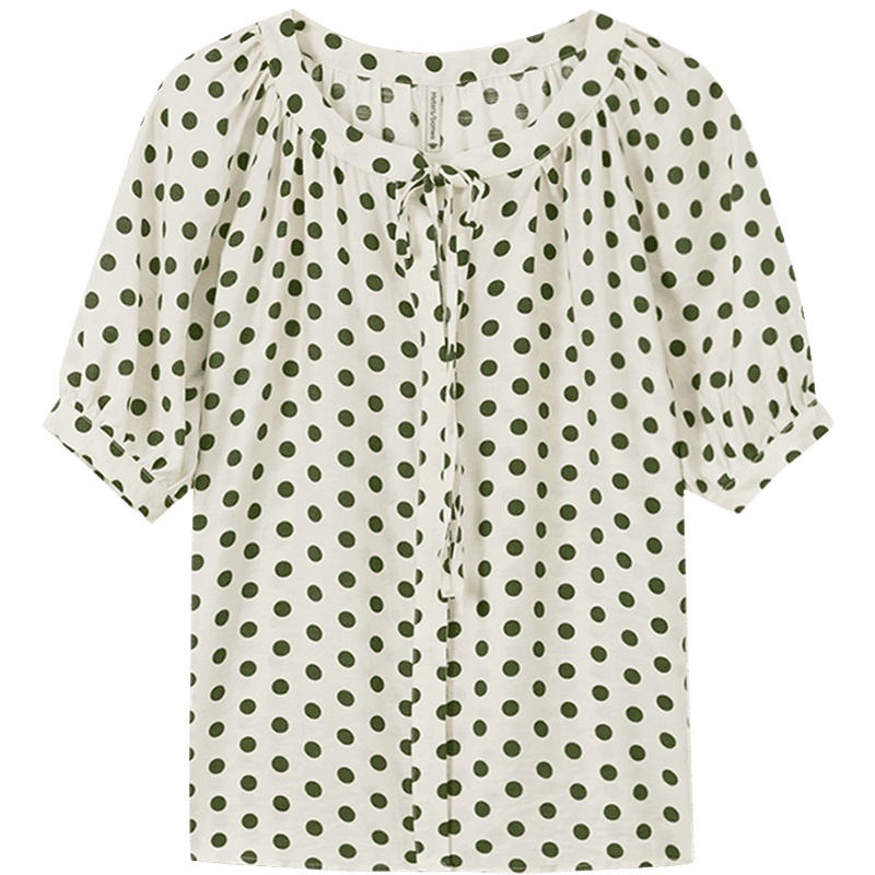 [1件5折价:50]美特斯邦威衬衫女夏季小都市绑带细节上衣女