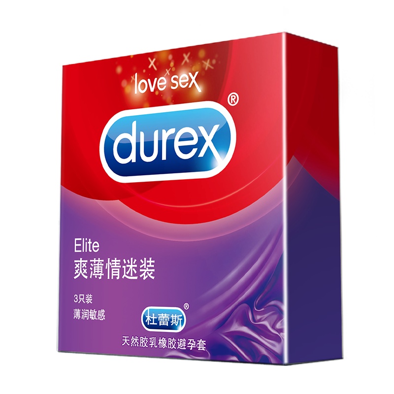 杜蕾斯(Durex) 避孕套 爽薄情迷装 3只装 超薄款 安全套套 男用 成人情趣计生性用品 byt