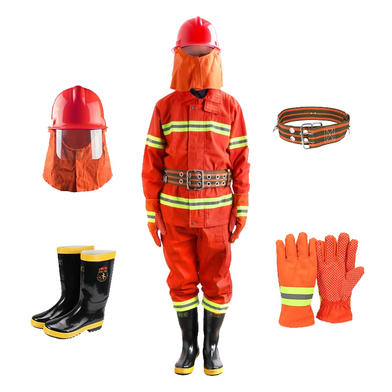 宏兴97款消防服套装阻燃服消防员战斗服M号身高1.7米靴子42码火灾抢险救援服消防头盔消防手套消防靴消防腰带