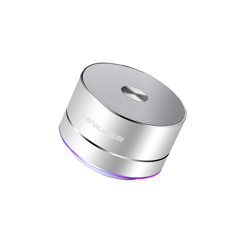 蓝悦 A2加强版 蓝牙音箱 无线迷你便携小钢炮插卡户外小音响 台式电脑重低音炮微信语音收款播报器 银色 1000mAh