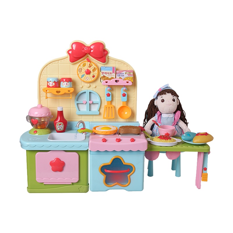韩国toytron正品仿真厨房厨具套装小伶姐姐推荐过家家玩具做饭餐具3-6岁女孩32679