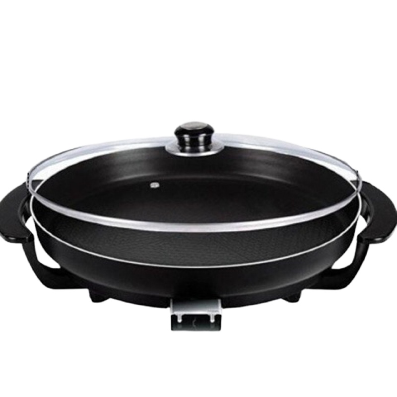 大号单面加深家用电饼铛烙饼锅法耐(FANAI)水煎包锅薄饼机煎饼锅大口径电煎锅 36口径小家庭(1-3人用)黑色拉丝