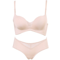 都市丽人简约舒适亲肤光面无痕女士胸罩内衣无钢圈聚拢文胸套装2B9615