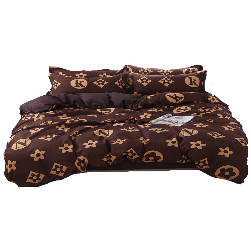 美帮汇ins北欧简约风黑白被套1.5m四件套学生宿舍三件套1.2床上用品