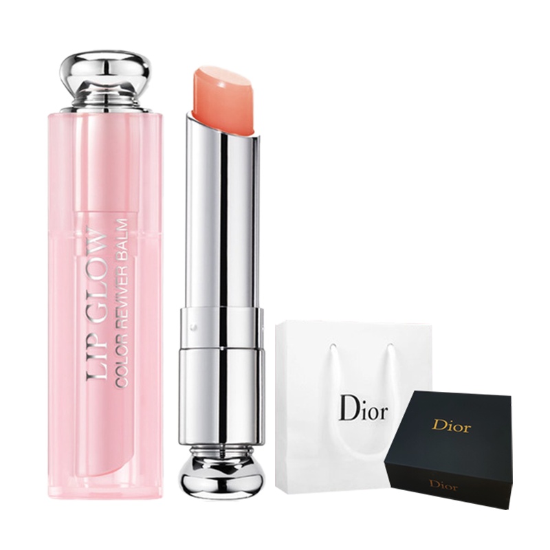 [国内专柜版]迪奥魅惑润唇膏双支装004#少女珊瑚橘+001#经典气质粉变色口红