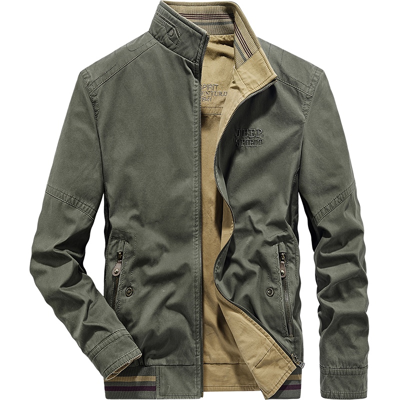 JEEP SPIRIT吉普外套男2021秋冬新款宽松休闲青年男士夹克