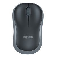 罗技(Logitech)M186无线鼠标 黑灰色 办公鼠标 对称鼠标