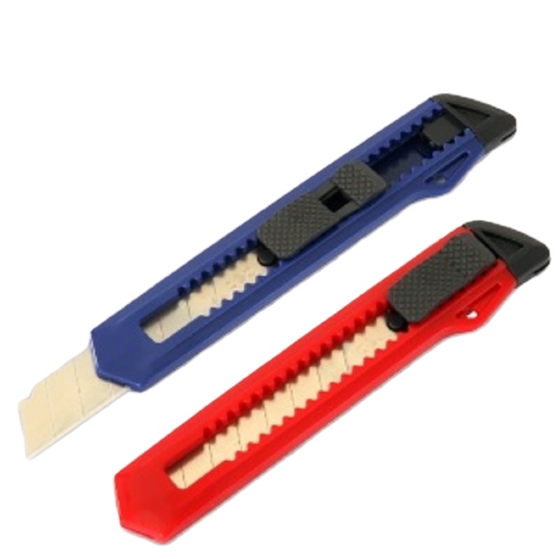 得力2001 美工刀 大号美工刀 学生刀架 裁纸刀 壁纸刀 可换刀片 办公用品151mm