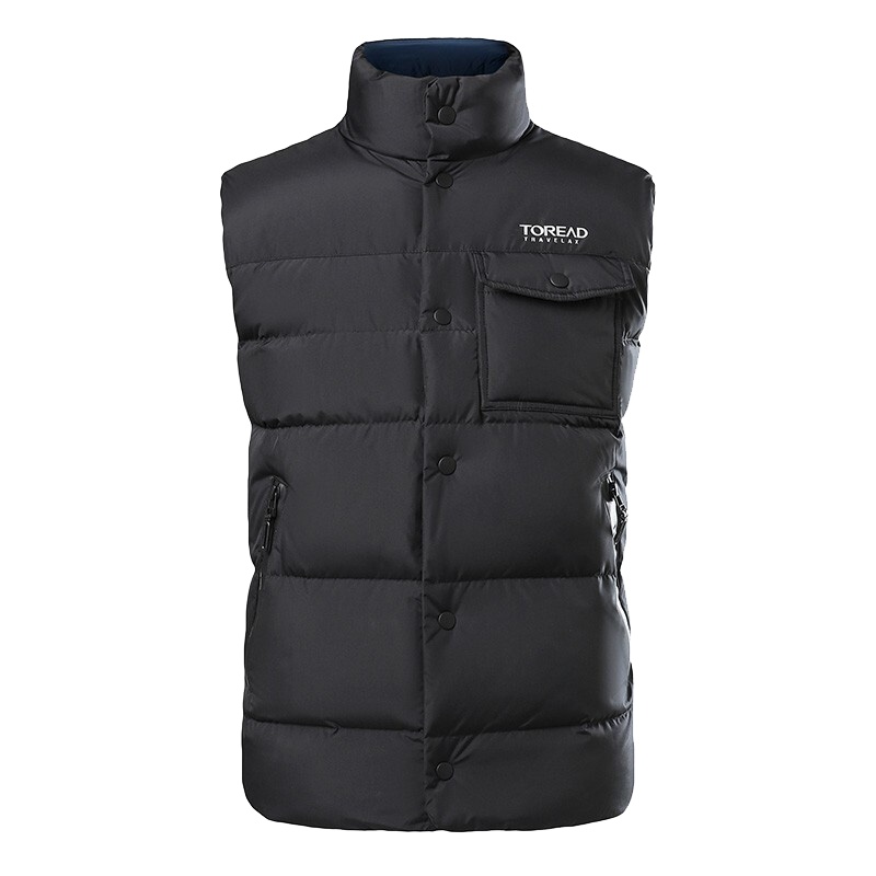 探路者(TOREAD)户外羽绒衣 户外秋冬19款男式运动休闲灰鸭绒马甲防风保暖舒适徒步旅游羽绒背心TAFH91729