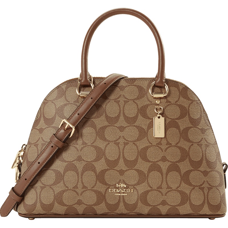 COACH SIERRA SATCHEL 贝壳包 字母马车标织物F2558金扣