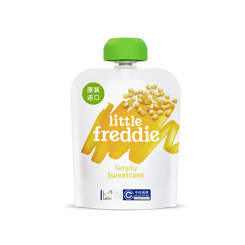 little freddie甜玉米泥 70g 袋装 果蔬泥 原装进口宝宝婴儿辅食 适用年龄6个月以上
