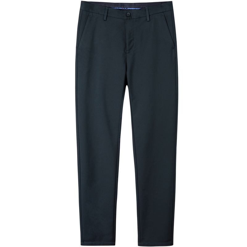 才子男装加绒休闲裤男士2020秋冬季修身加厚保暖裤子直筒商务长裤_1