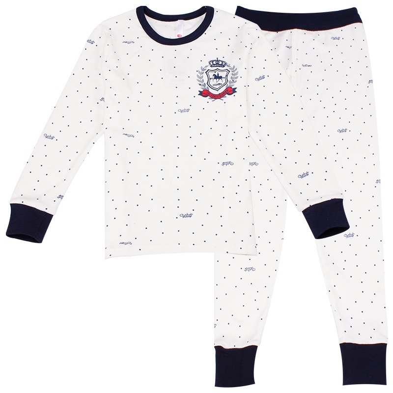 红豆儿童内衣套装纯棉男孩大童长袖棉毛衫春秋宝宝圆领秋衣秋裤