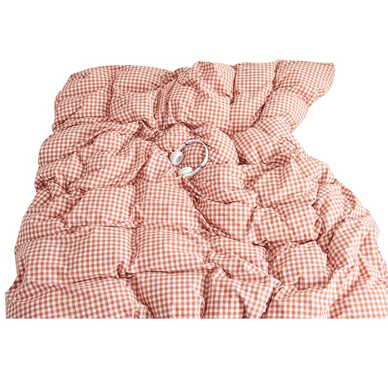 全棉色织水洗棉被套床上用品简约加厚耐磨不起球