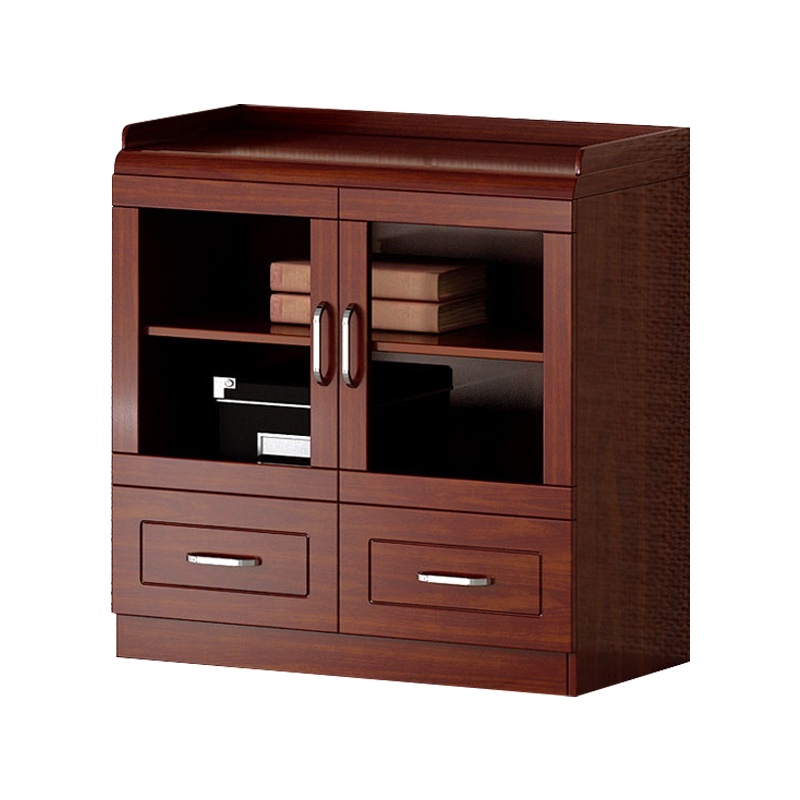帅畅油漆书柜木质文件柜贴实木皮茶水柜落地柜档案柜资料柜办公家具[工厂现做 7天内发货]