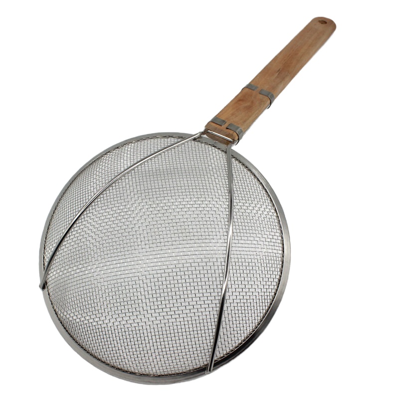 ±0 不锈钢笊篱 木柄 头直径28CM 柄长34