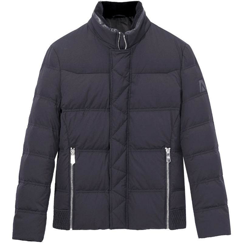 海一家旗舰店男装冬季男士时尚修身短款立领保暖羽绒服