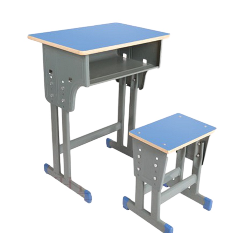 逐鹿中原学生课桌椅 辅导班书桌学习桌椅写字桌TY-240学校培训班可升降幼儿园学习桌 单人双柱普通课桌椅