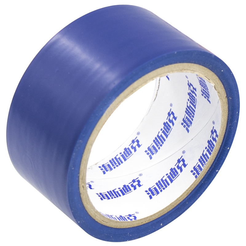 海斯迪克 HKJD-004 车间划线安全标识胶带 PVC警示胶带 地标线斑马线胶带4.8*16 蓝色警示胶带