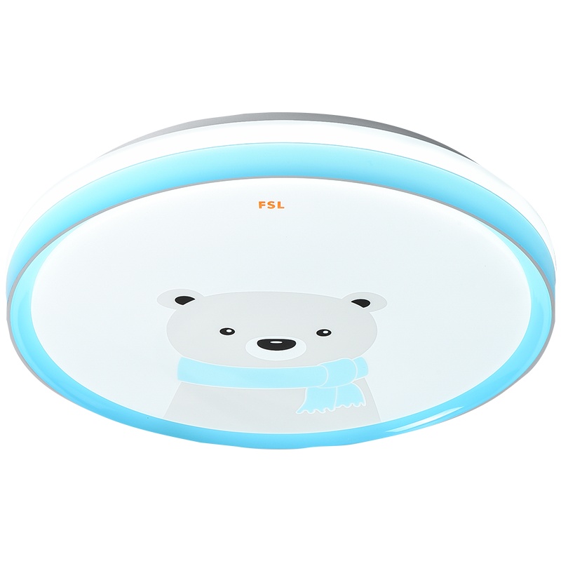 FSL佛山照明智圆形led吸顶灯亚克力三色调光 客厅卧室照明灯饰 25W