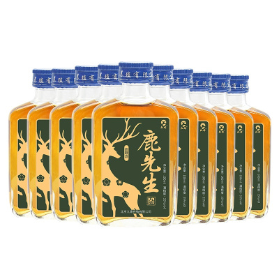 权禄(quanlu)鹿鞭酒 100ml*10瓶35度礼盒装鹿场直销鹿鞭鲜酿养生酒泡酒送礼长辈父母家长非白酒非保健酒