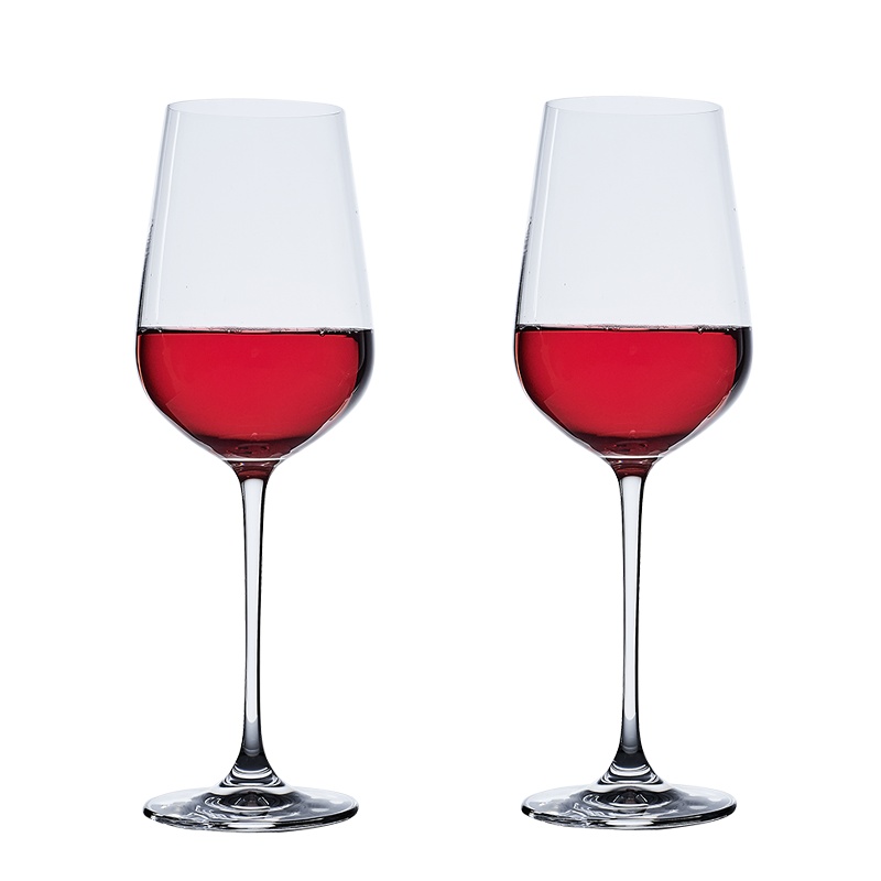 进口Ocean无铅水晶玻璃冷切口薄款葡萄酒杯红酒杯家用高脚酒杯425ML2只