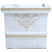 彩金艺术拖把池陶瓷欧式彩色拖布池阳台小号卫生间洗墩布盆带驱动安心抵