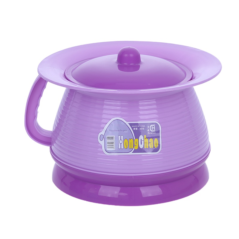 儿童尿盆便盂宝宝马桶坐便器婴儿便盆小孩马桶把尿盆坐便凳带手柄 115紫色