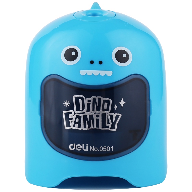 得力电动削笔机全自动转笔刀削笔器铅笔刀铅笔刨小学生省力电动安全儿童刨笔刀卡通素描铅笔刀便携0501LAN