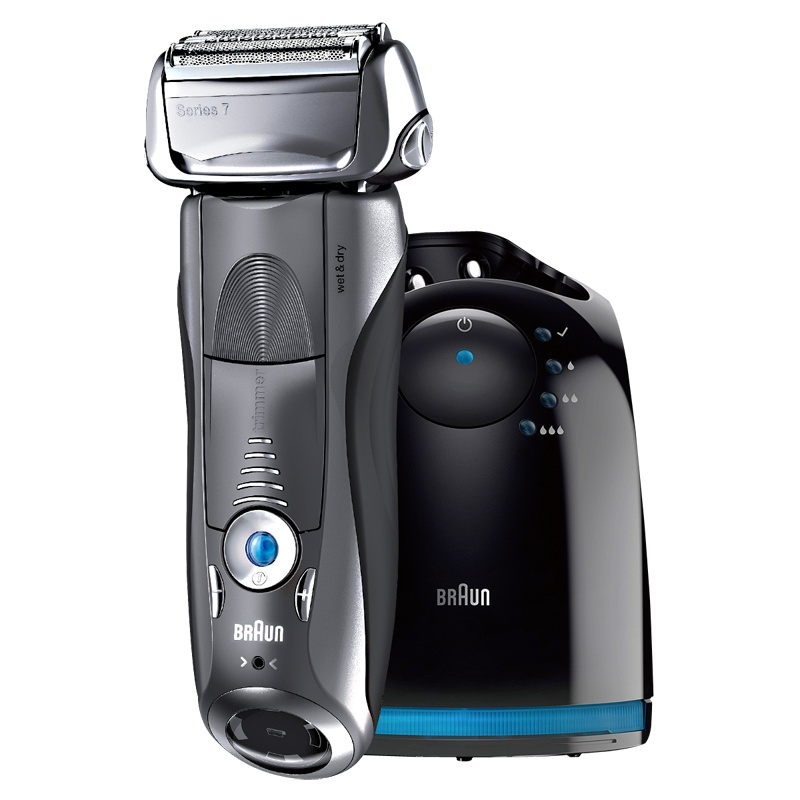 博朗(BRAUN)电动剃须刀 7系 7865cc 智能声波技术 5种剃须模式 三刀头 往复式 充电式 全身水洗 干湿两用