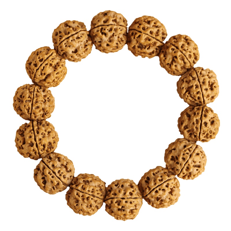 【梵心阁】文玩尼泊尔正五星头梅花桩平头平尾双龙蜂王男士金刚菩提手串