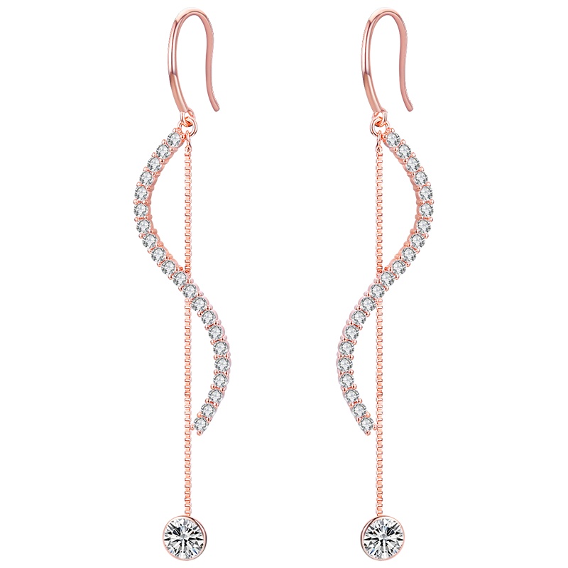 佰色传情纯银耳饰气质流苏耳环女时尚长款925银耳钉韩国耳坠