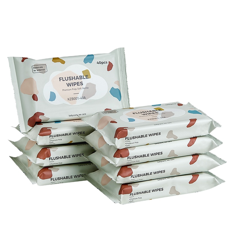 babycare湿厕纸擦屁屁清洁除菌湿巾湿厕巾家庭装40抽*8包成人可用