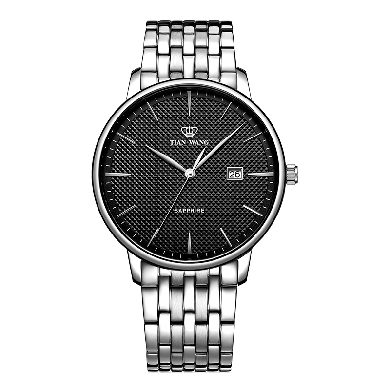 天王表(TIANWANG)手表 轻商务男表防水石英表钢带男士手表简约潮流腕表31091