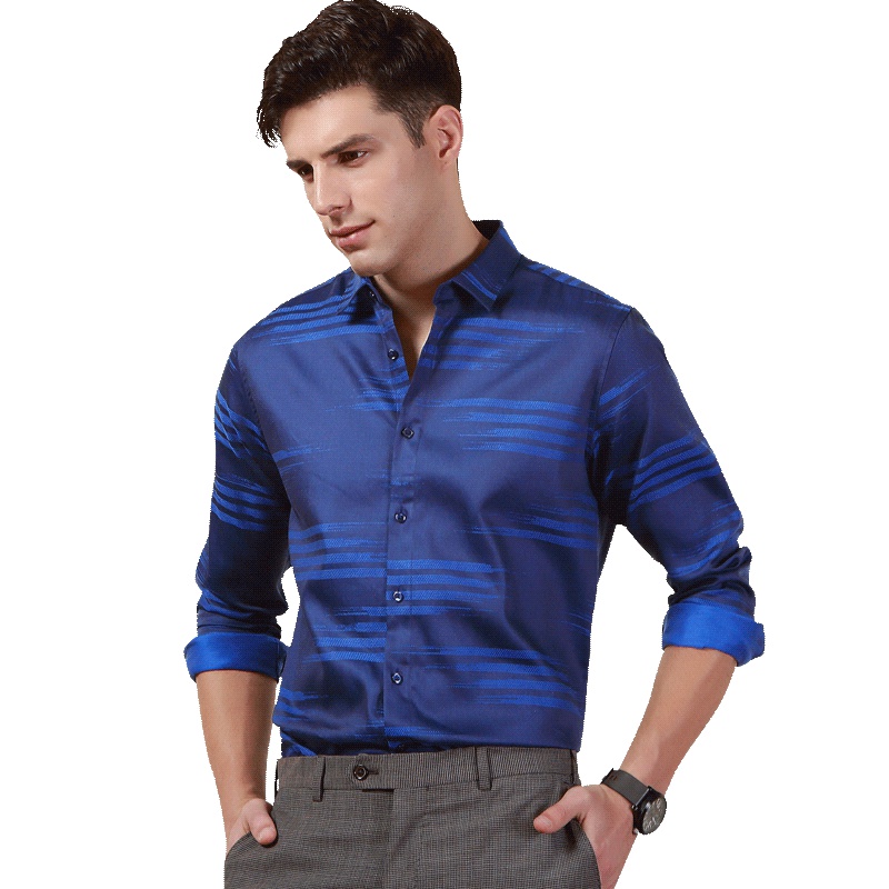 HODO红豆男装商务休闲系列男士商务休闲气质长袖衬衫男
