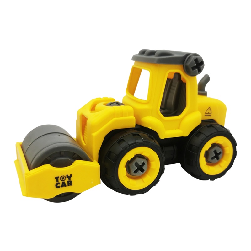 捷光玩具 男孩益智套装拼拆装积木玩具仿真挖掘土机消防车工程车DIY过家家 [小号工程车8款随机4只]