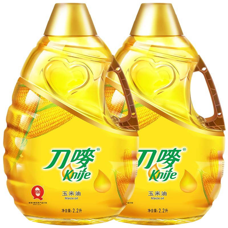 刀唛油 玉米油2.2L*2 非转基因食用油 玉米油烘焙专用蛋糕植物油