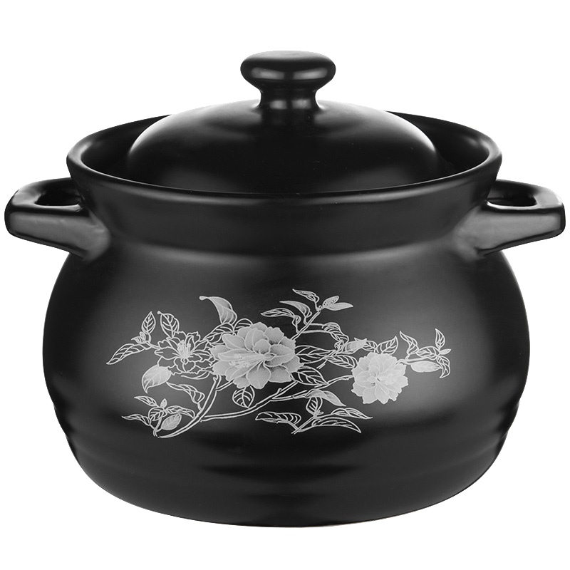 砂锅煲汤砂锅家用大容量砂锅套装古达耐高温陶瓷煲土锅熬粥炖锅 4.5L(建议4-6人)可炖整鸡