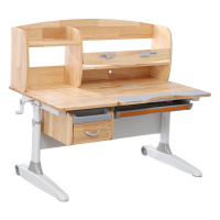家用学习桌 橡胶木 简约现代 多功能 可调节可升降 阳光系列钢木120D